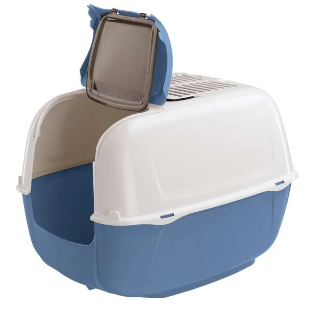 Закрытый туалет Ferplast Toilet Home Prima Cabrio для кошек с открывающимся люком, 52,5x39,5x38 см