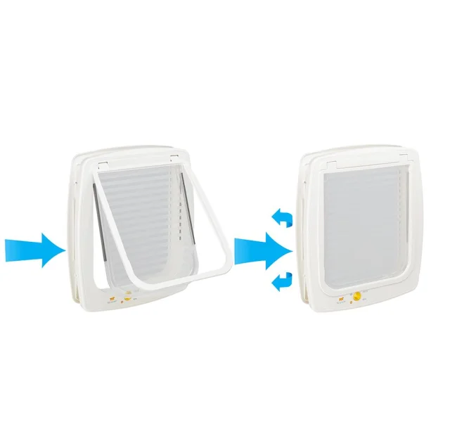Ferplast Swing 7 Set White дверка для собак и кошек с магнитом белая, 22,5x10,4x25,2 см