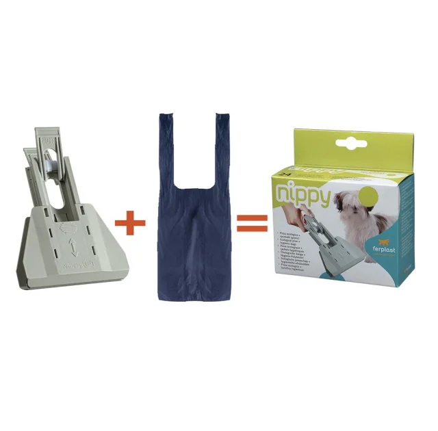 Ferplast Nippy Scoop Grey Совок гігієнічний совок для вулиці з мішечками (24 шт)
