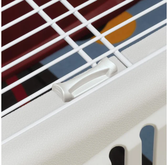 Переноска Ferplast Carrier Atlas 10 Open Organizer для кошек, собак и грызунов, бело-синяя, 48×33×34 см