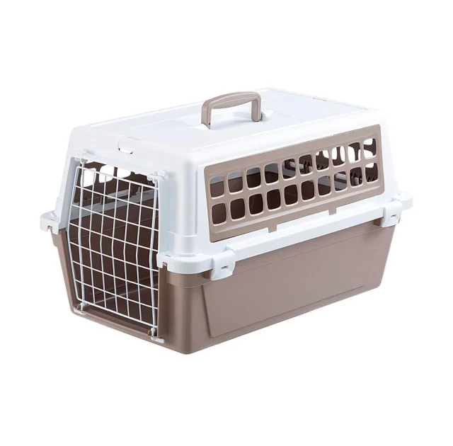 Переноска Ferplast Carrier Atlas 10 Trendy V.1 для кошек и собак, бело-розовая, 48×32.5×29 см