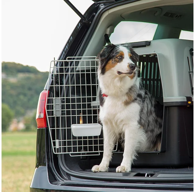 Переноска Ferplast Carrier Atlas 60 Grey для собак, серо-чёрная, 91×61×66.5 см