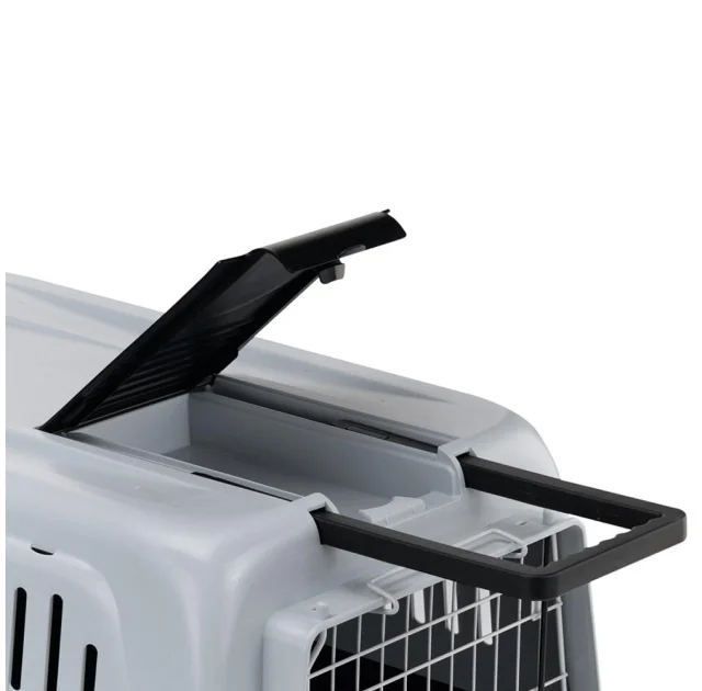 Переноска Ferplast Carrier Atlas 70 Grey для собак, сіро-чорна, 101×68.5×75.5 см