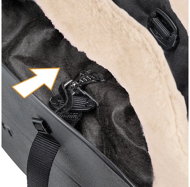 Мягкая сумка-переноска Ferplast With-Me Bag Winter Black для мелких собак до 8 кг, чёрная, 43.5×21.5×27 см