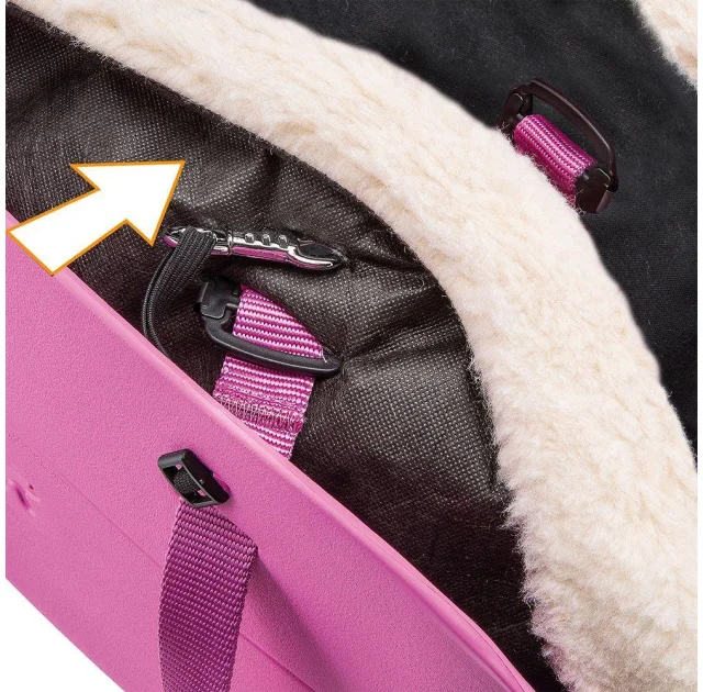 Мягкая сумка-переноска Ferplast With-Me Bag Winter Purple для мелких собак до 8 кг, пурпурная, 43.5×21.5×27 см