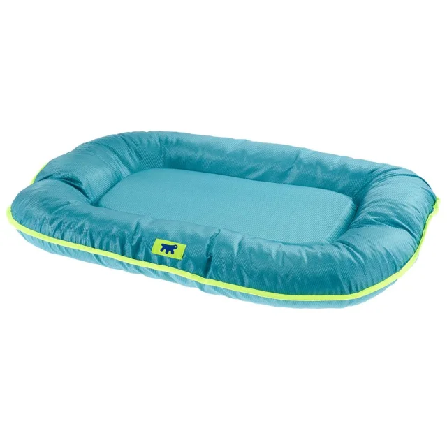 Подушка з бортиками Ferplast Oscar 100 Cushion Blue для собак, міцна тканина, синя, 100×70×12 см