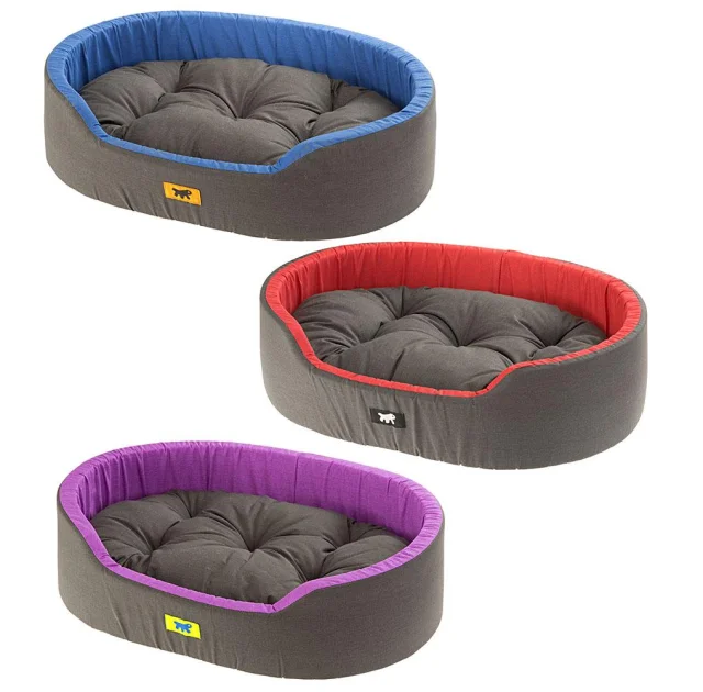 М'який лежак Ferplast Dandy C 45 Blue-Green-Purplelee для собак і котів, 45×35×13 см