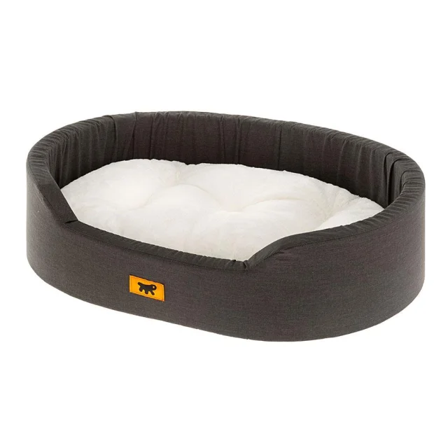 Лежак Ferplast Dandy F 80 для собак и кошек, с искусственным мехом, 80×55×20 см