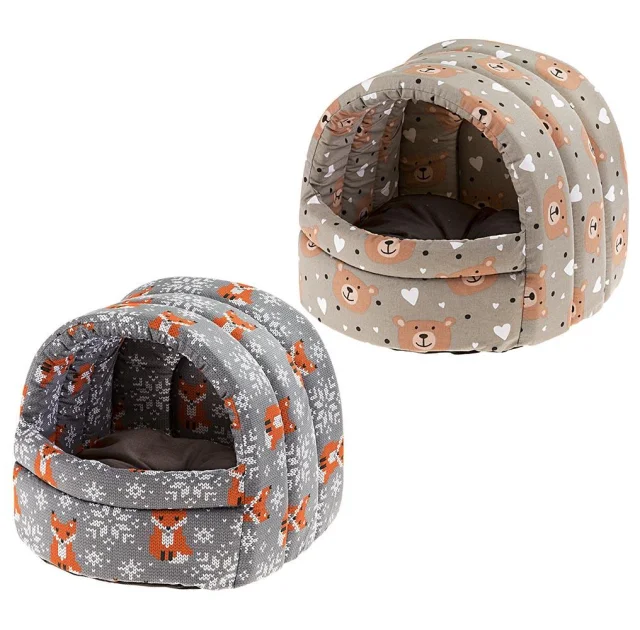 Домик Ferplast Alveo 45 House Teddy-Fox полукруглый для кошек, 45×43×40 см