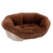 Кровать Ferplast Sofa 6 Soft Brown для собак и кошек из термопластичной смолы, 73×55×27 см
