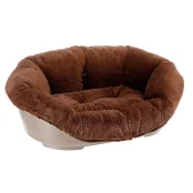 Кровать Ferplast Sofa 8 Soft Brown для собак и кошек из термопластичной смолы, 85×62×28.5 см