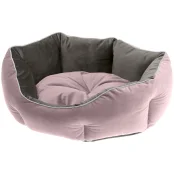 Бархатный диван Ferplast Queen 45 Pruple-Grey для кошек и собак, 44×40×16 см