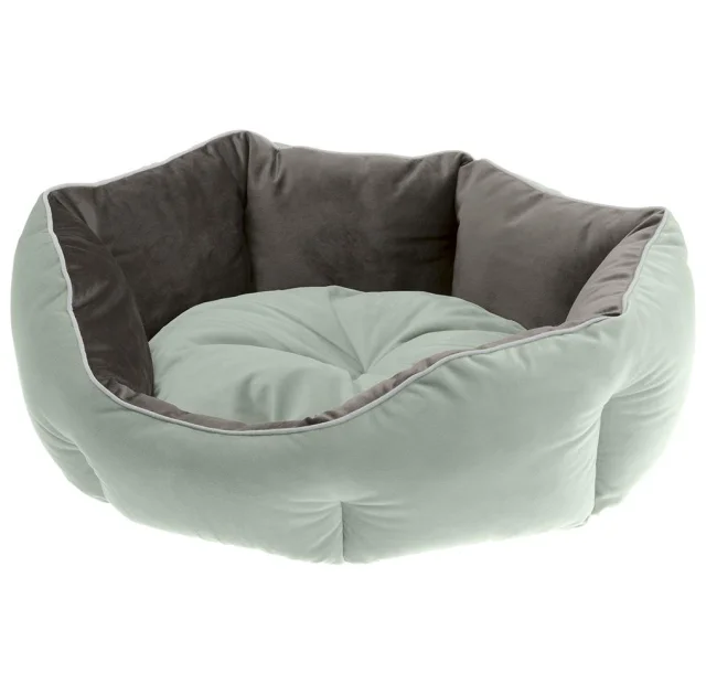 Бархатный диван Ferplast Queen 45 Green-Grey для кошек и собак, 44×40×16 см