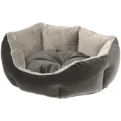 Бархатный диван Ferplast Queen 50 Beige-Grey для кошек и собак, 50×40×18 см