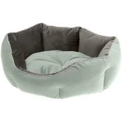Бархатный диван Ferplast Queen 60 Green-Grey для кошек и собак, 60×46×20 см