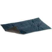 Двухгранная бархатная подстилка Ferplast Baron 95 Blanket Blue-Grey для кошек и собак, 95×60 см