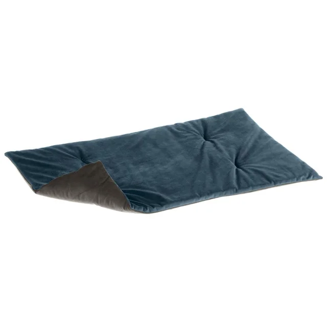 Двухгранная бархатная подстилка Ferplast Baron 95 Blanket Blue-Grey для кошек и собак, 95×60 см