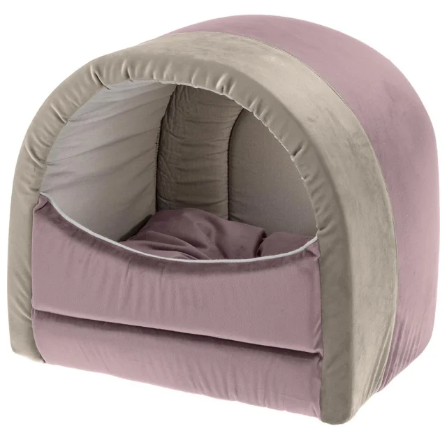 Бархатный дом Ferplast Majesty 20 House Purple-Beige для кошек, 20×32×29 см