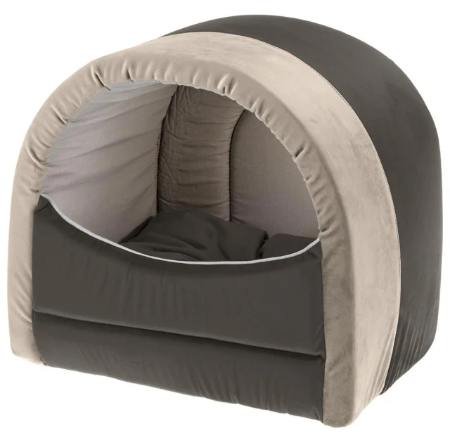 Бархатный дом Ferplast Majesty 20 House Grey-Beige для кошек, 20×32×29 см