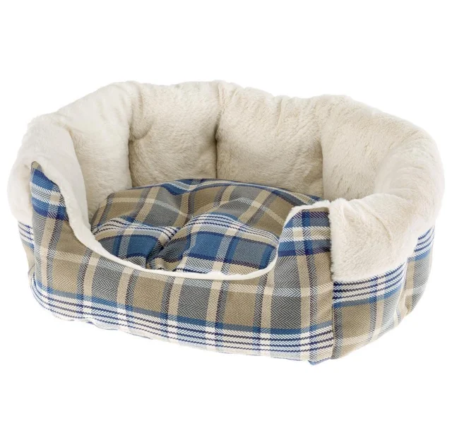 Хутряний диван Ferplast Etoile 6 Blue Dogbed для собак і котів, 72×62×22 см