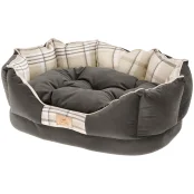 Лежак з двосторонньою подушкою Ferplast Charles 60 Bedding Brown для котів і собак, 56×42×20 см