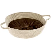 Кровать с двухсторонней подушкой Ferplast Maja Beige Dogbed для кошек и собак, 45×15 см