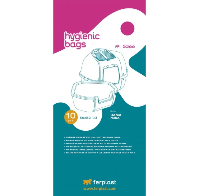 Гігієнічні пакети FPI 5366 Hygienic Bags для котячих туалетів, 56x52 см