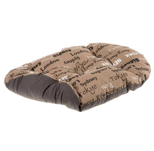 Подушка-підстилка Ferplast Relax 45/2 Cities Brown для котів і собак, 43×30 см