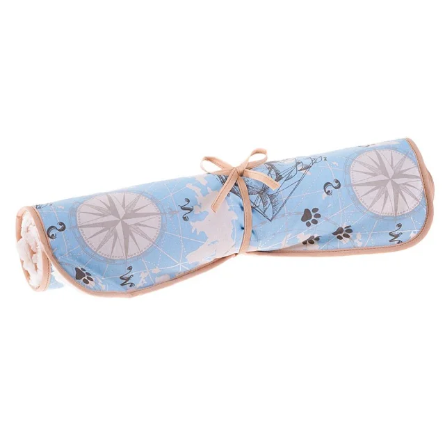 Підстилка Ferplast Nanna 115 Fur Map Blue-Green для собак, 110×70 см