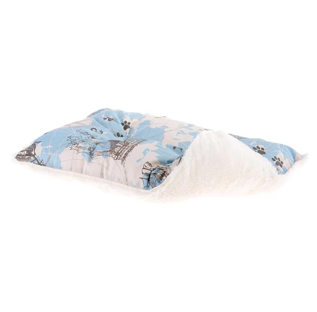 Лежак Ferplast Coccolo 80 Map Blue-Grey для собак і котів, 78×56×22 см