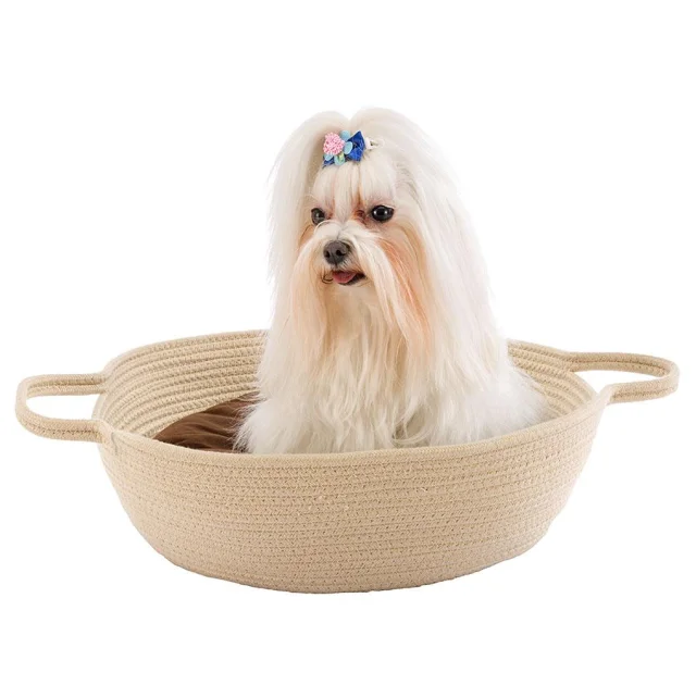 Кровать с двухсторонней подушкой Ferplast Maja Beige Dogbed для кошек и собак, 45×15 см