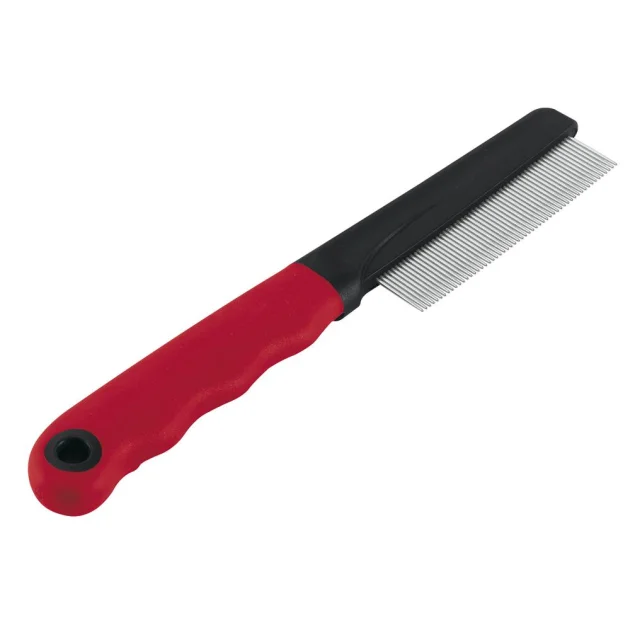 Ferplast GRO 5856 гребінець для кішок і собак з зубами з хрому, 20x1,6x3,5 см