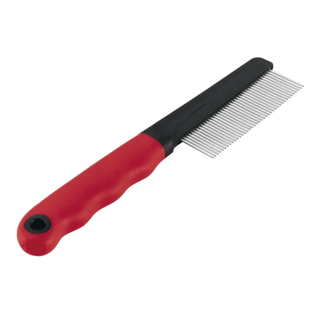 Ferplast GRO 5860 гребінець для кішок і собак з зубами з хрому, 20x1,6x4 см