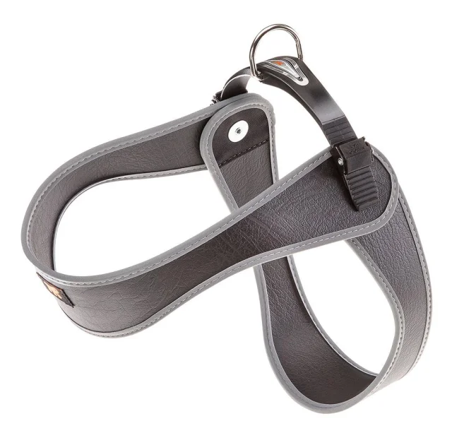 Ferplast Agila 4 Harness Black эргономичная шлейка для собак с эластичным шнуром, 44x52 см