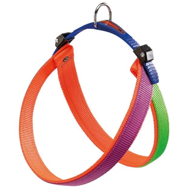 Ferplast Agila Colors 6 Purple-Orange шлейка из нейлона, для собак, 57x65 см