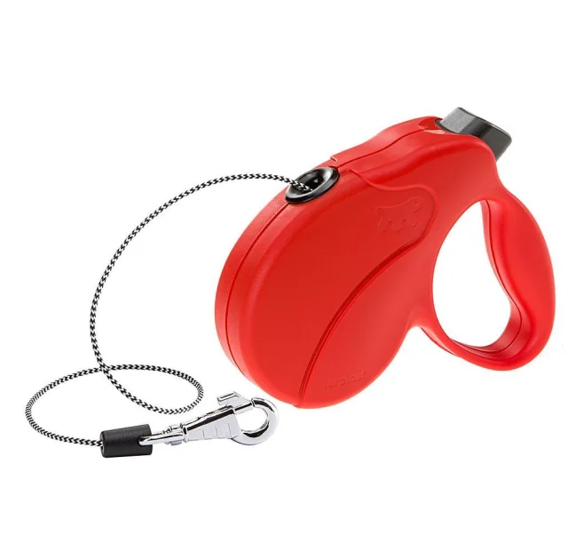 Поводок-рулетка для собак до 12 кг Ferplast Amigo Easy Mini Cord Rosso cо шнуром, красный, 3 м