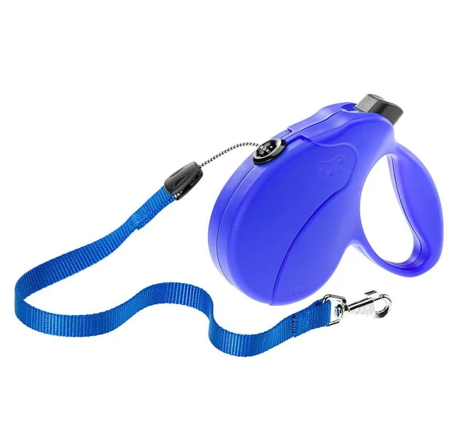 Поводок-рулетка для собак до 15 кг Ferplast Amigo Easy S Cord Blue cо шнуром, синій, 5 м