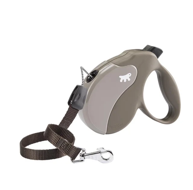Поводок-рулетка Ferplast Amigo L Cord Dove-Grey Lead для собак c тонким шнуром, 16x3,8x15 см