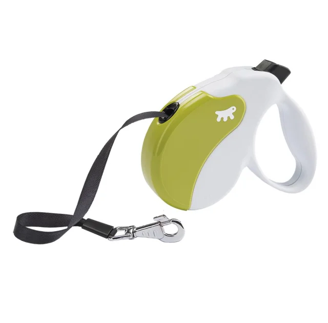 Поводок-рулетка Ferplast Amigo L Cord White-Green Lead для собак cо шнуром, 16x3,8x15 см