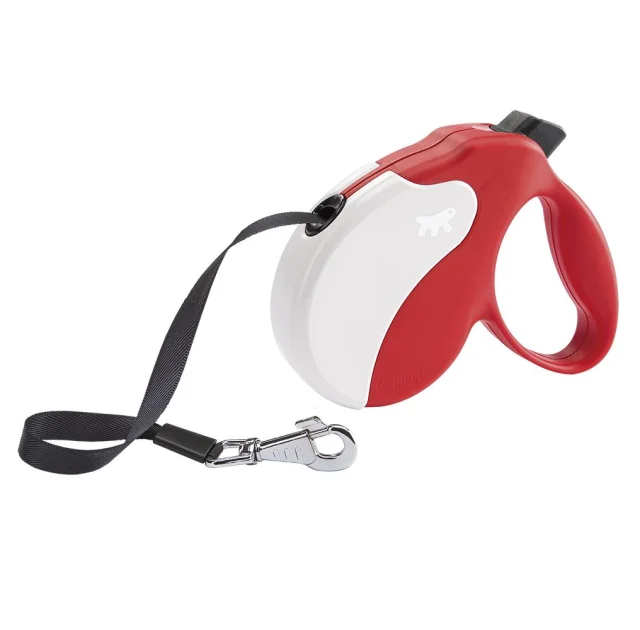 Поводок-рулетка Ferplast Amigo L Cord Red-White для собак cо шнуром, 16x3,8x15 см