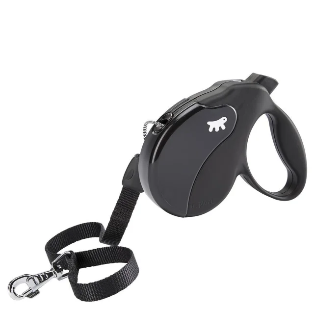 Поводок-рулетка Ferplast Amigo Long Cord Black для собак cо шнуром, 15x3,6x14 см