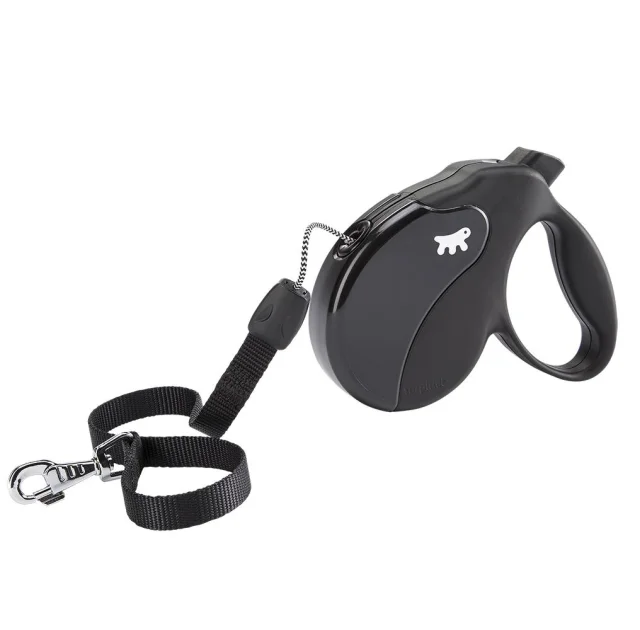 Поводок-рулетка Ferplast Amigo M Cord Black Lead для собак cо шнуром, черный, 15x3,6x14 см