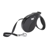 Поводок-рулетка Ferplast Amigo M Tape Black для собак c стрічкою, чорний, 15x3,6x14 см