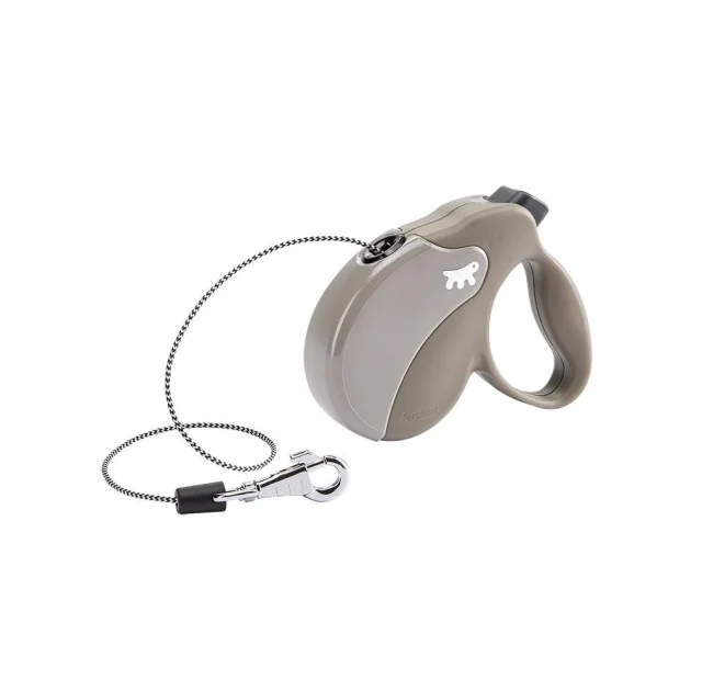 Поводок-рулетка Ferplast Amigo Mini Cord Dove-Grey Lead для собак cо шнуром, бежево-сірий, 12x3x10 см