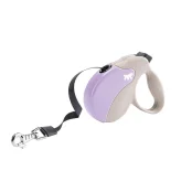 Поводок-рулетка Ferplast Amigo Mini Tape Beige-Purple для собак c стрічкою, бежево-фіолетовий, 12x3x10 см