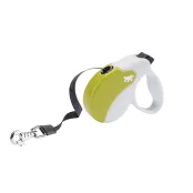 Поводок-рулетка Ferplast Amigo Mini Tape White-Green для собак c стрічкою, зелено-білий, 12x3x10 см