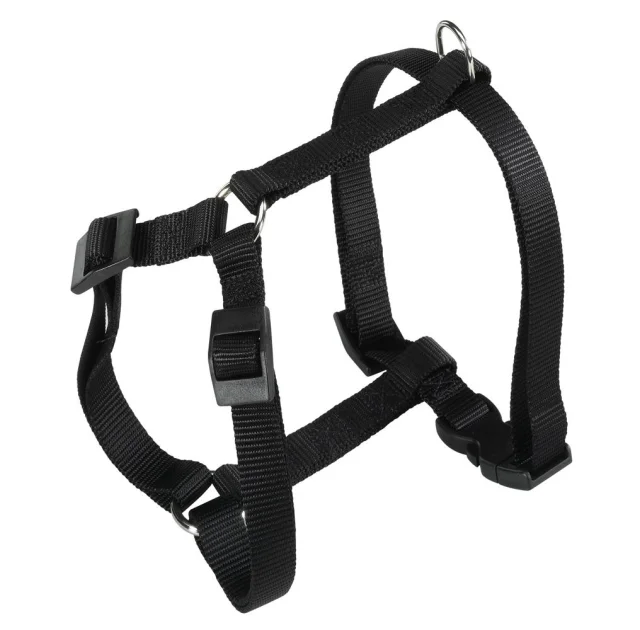 Нейлоновая шлейка Ferplast Champion P S Black для собак, черная, А: 25x36, B: 30x46 см