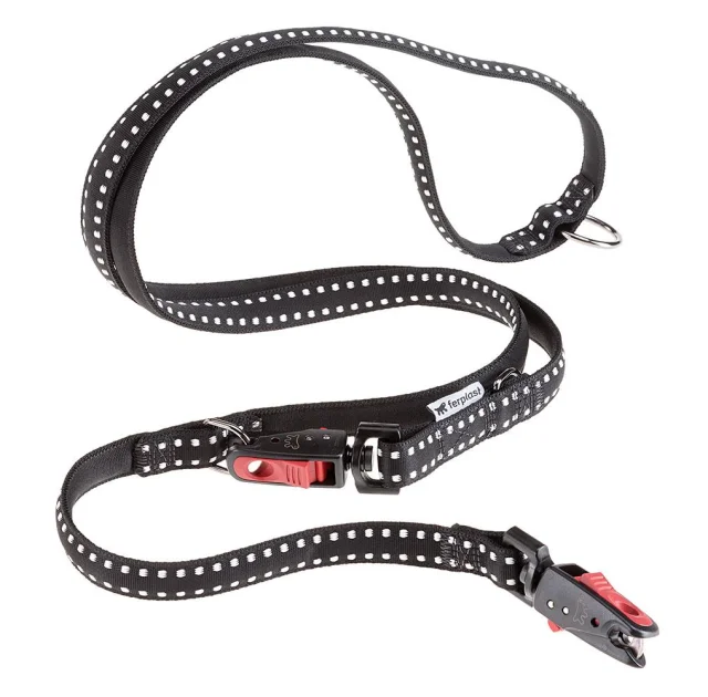 Нейлоновый поводок Ferplast Cricket Matic GA20/200 Black для дрессировки собак, черный, 15 мм, 200 см