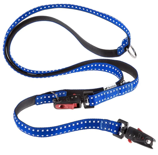 Нейлоновый поводок Ferplast Cricket Matic GA25/200 Blue для дрессировки собак, синий, 15 мм, 200 см