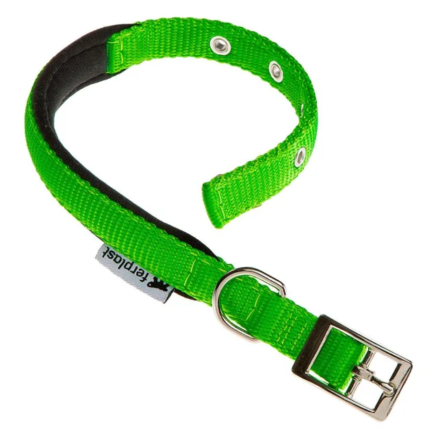 Нейлоновий нашийник Ferplast Daytona C25 / 45 Green для собак, зелений, A: 37x45 см, B: 25 мм